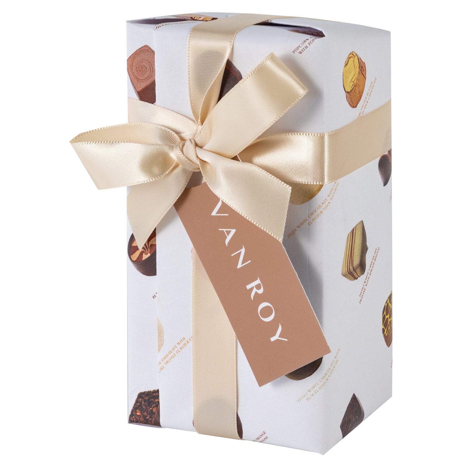 Gift wrapped ballotin of assorted chocolates 8x185g