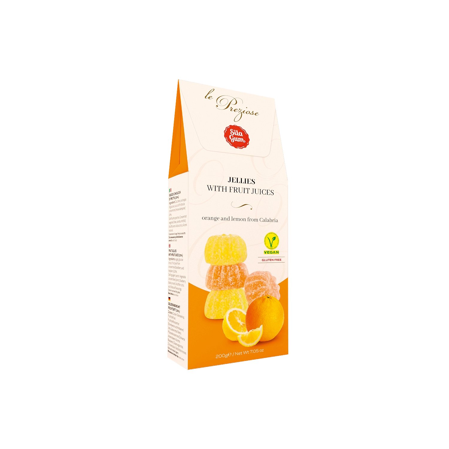 Italian orange & lemon fruit jellies 6x200g