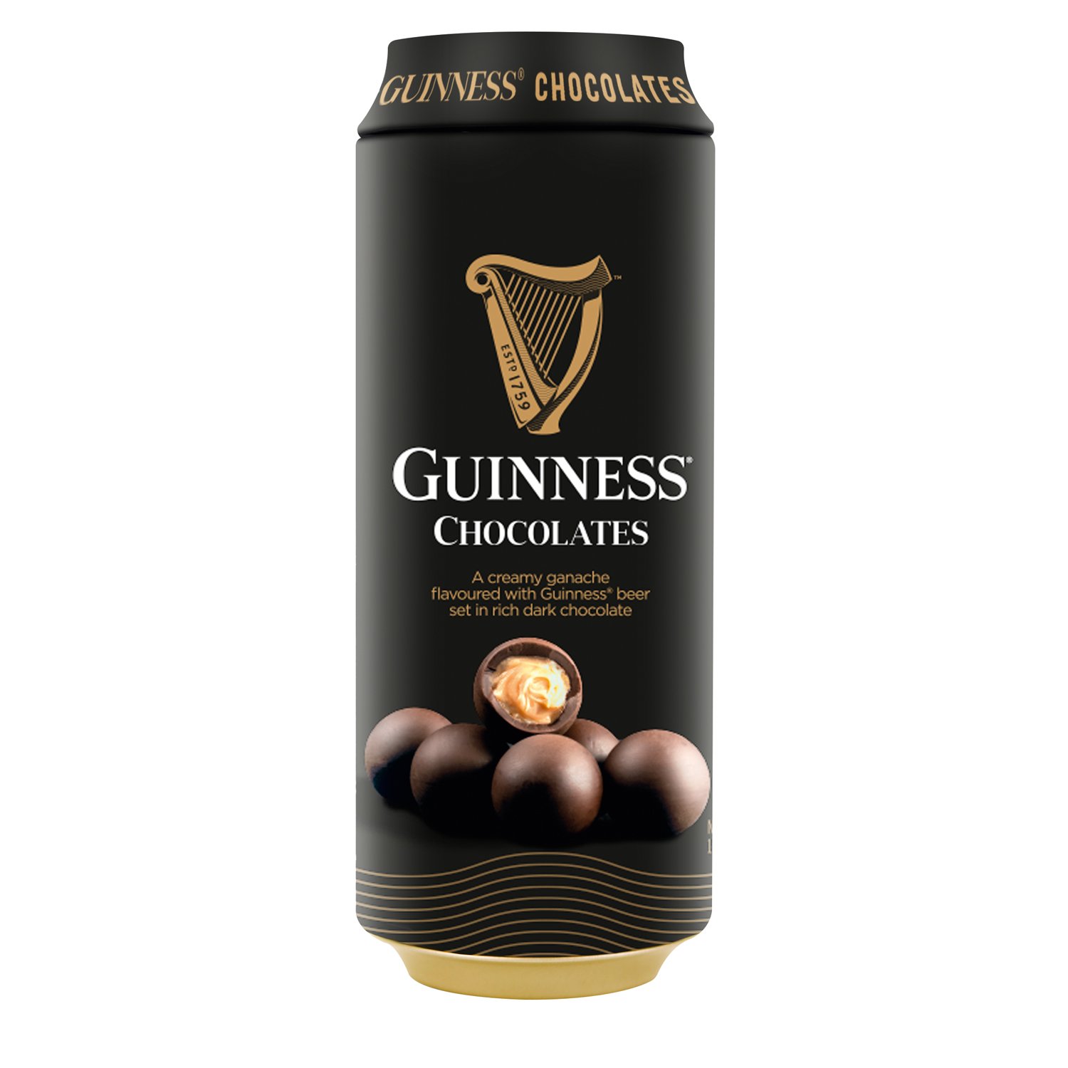 Guinness dark chocolate twist wrapped truffles in beer can 8x125g