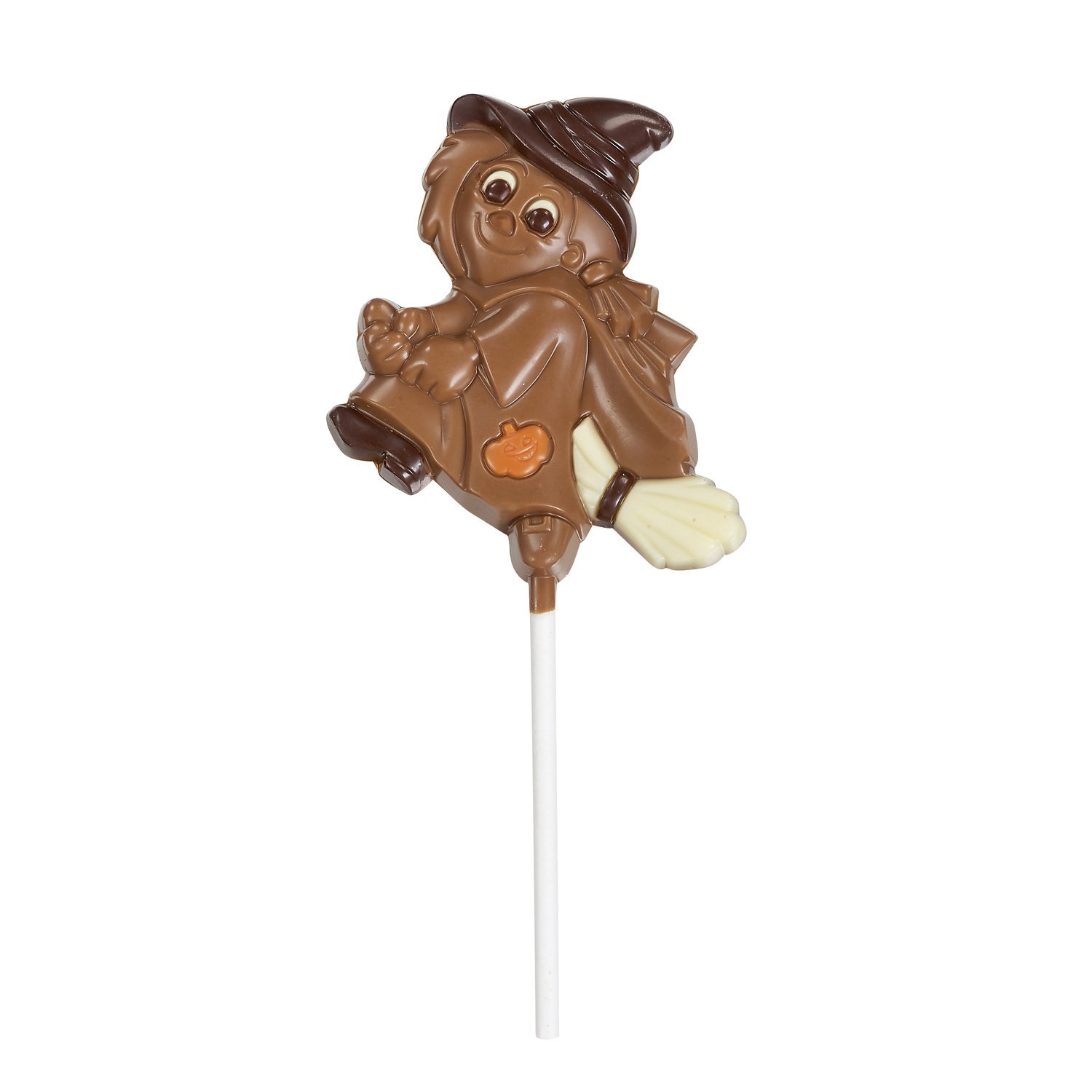 Decorated solid milk chocolate happy witch lolly - 24x30g