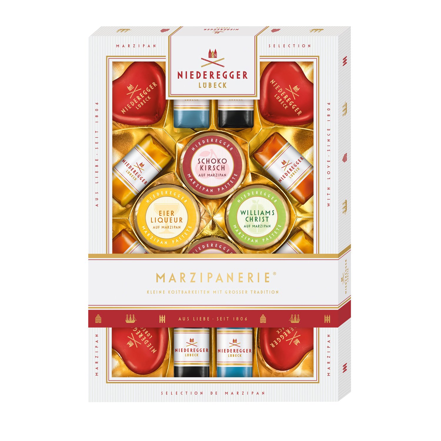 Marzipanerie gift box of assorted marzipan treats 5x206g