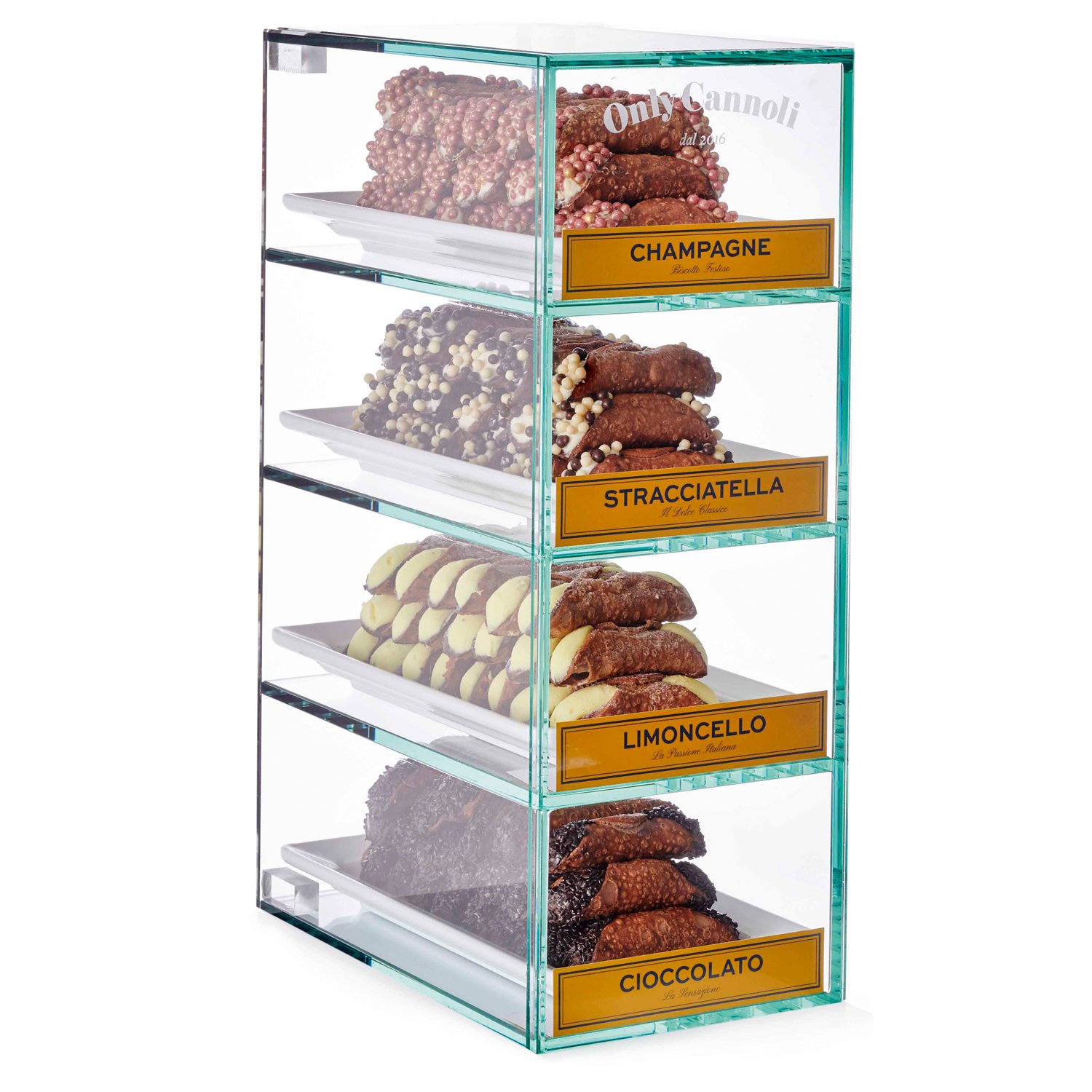 Only Cannoli - Only Cannoli Vitrine Cathedrale Gevuld (4 types) 18.5 x 27.5 x 48 cm x 1pc
