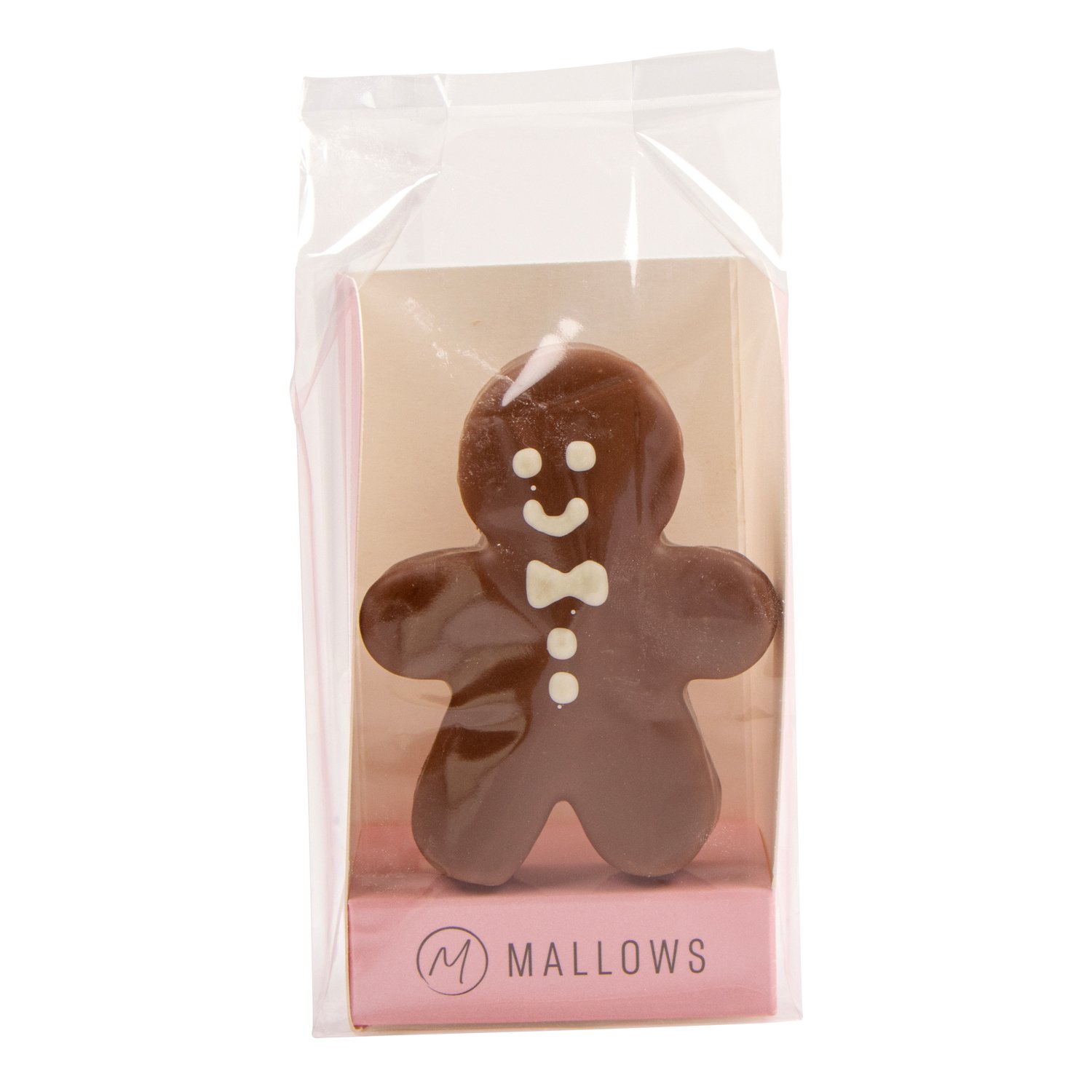 Mallow vanilla Christmas cookieman duo in milk choc in gift bag 12x80g