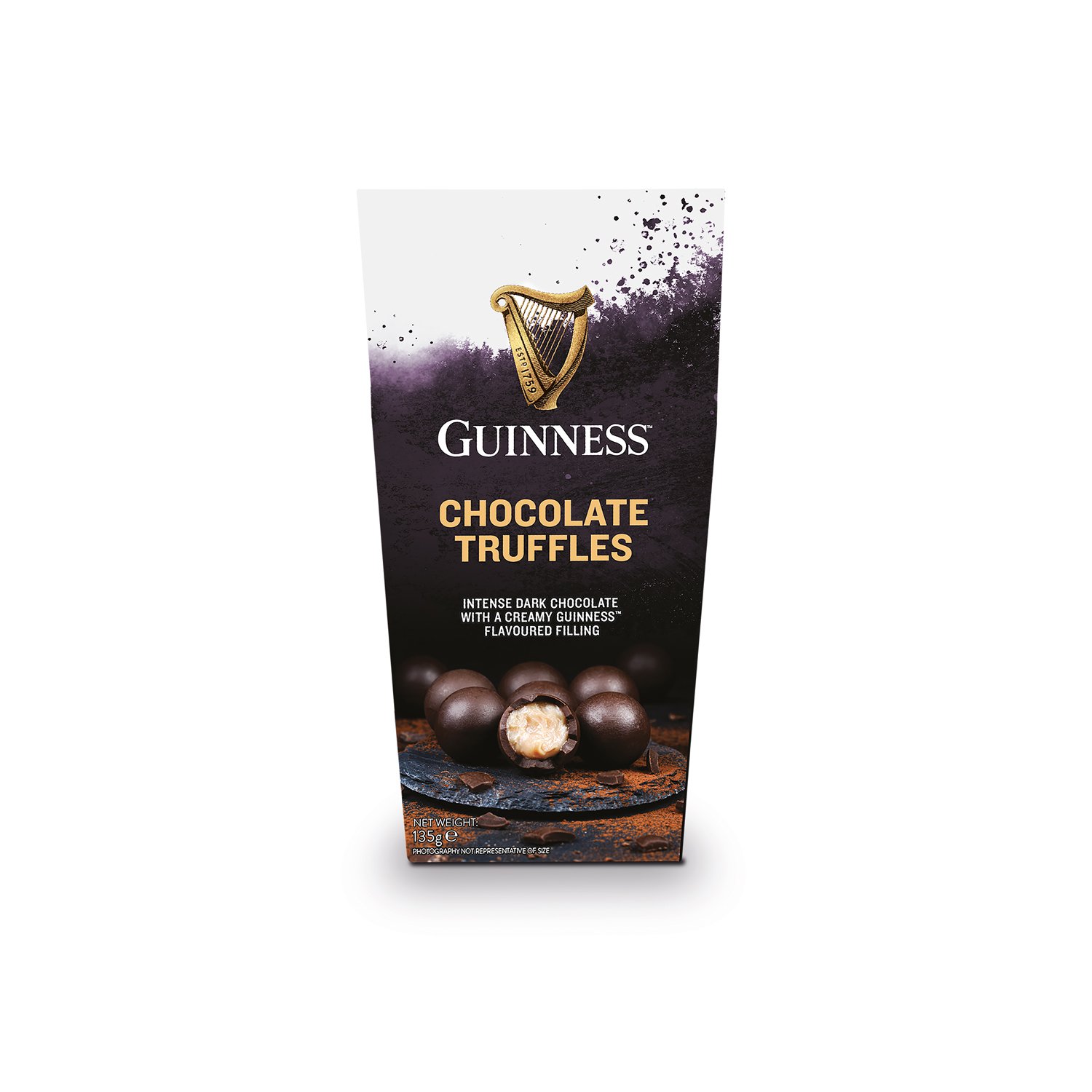Guinness dark chocolate twist wrapped truffles in carton 8x135g