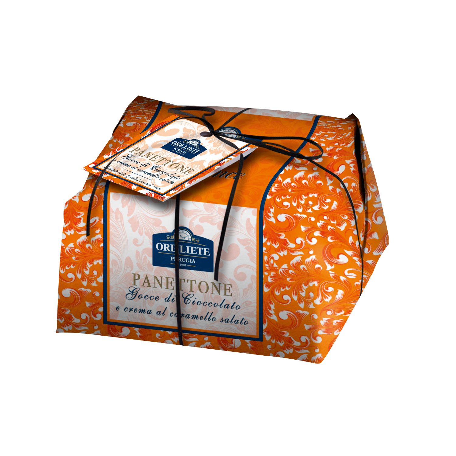 Panettone with choc chips and s/caramel cream gift wrapped - VAT FREE 6x750g