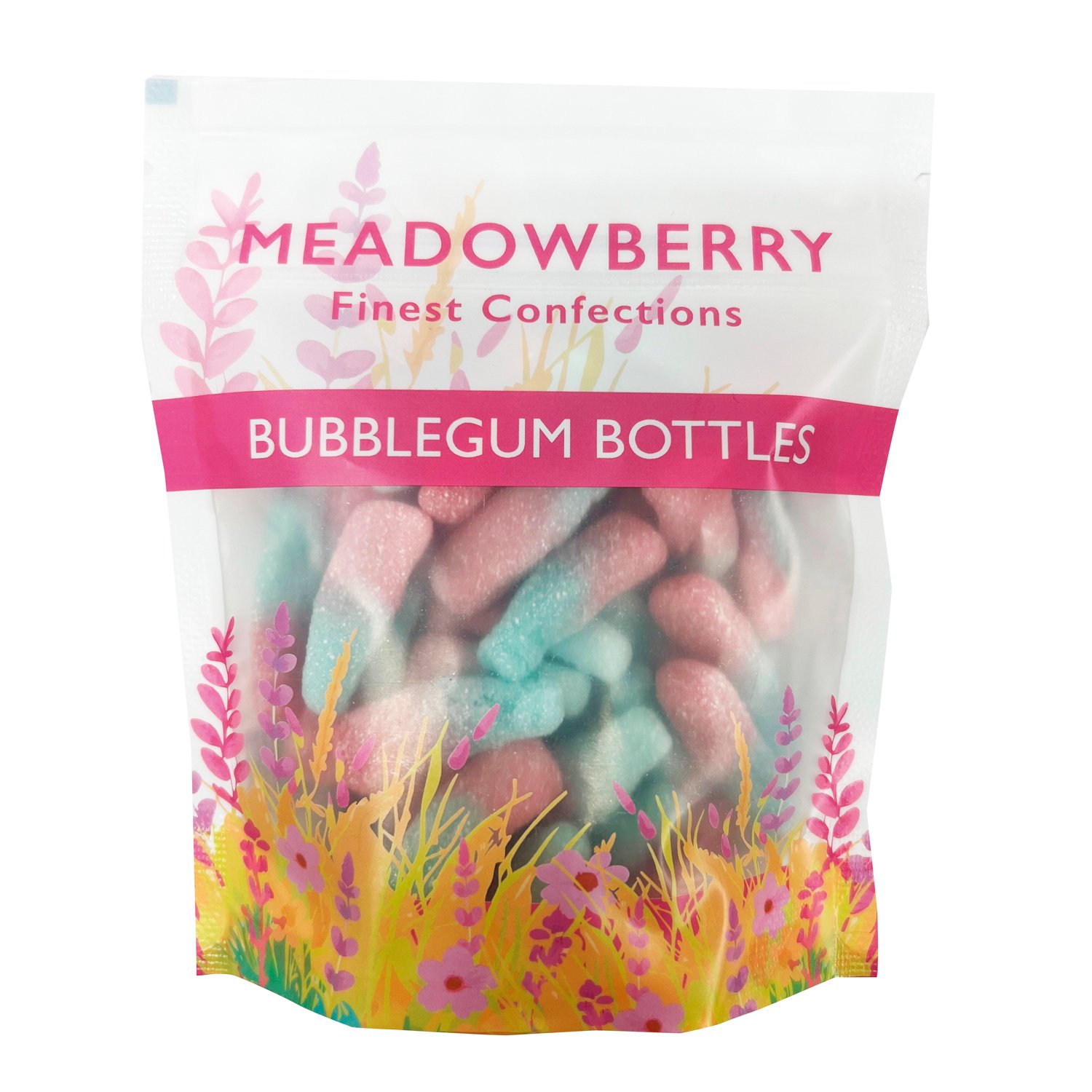 Meadowberry gummy & fizzy sweets - Bubblegum bottles 12x125g