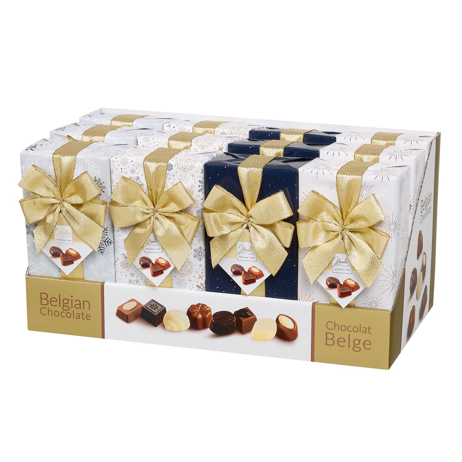 Hamlet Star Line design wrapped ballotins of Belgian chocolates 12x200g