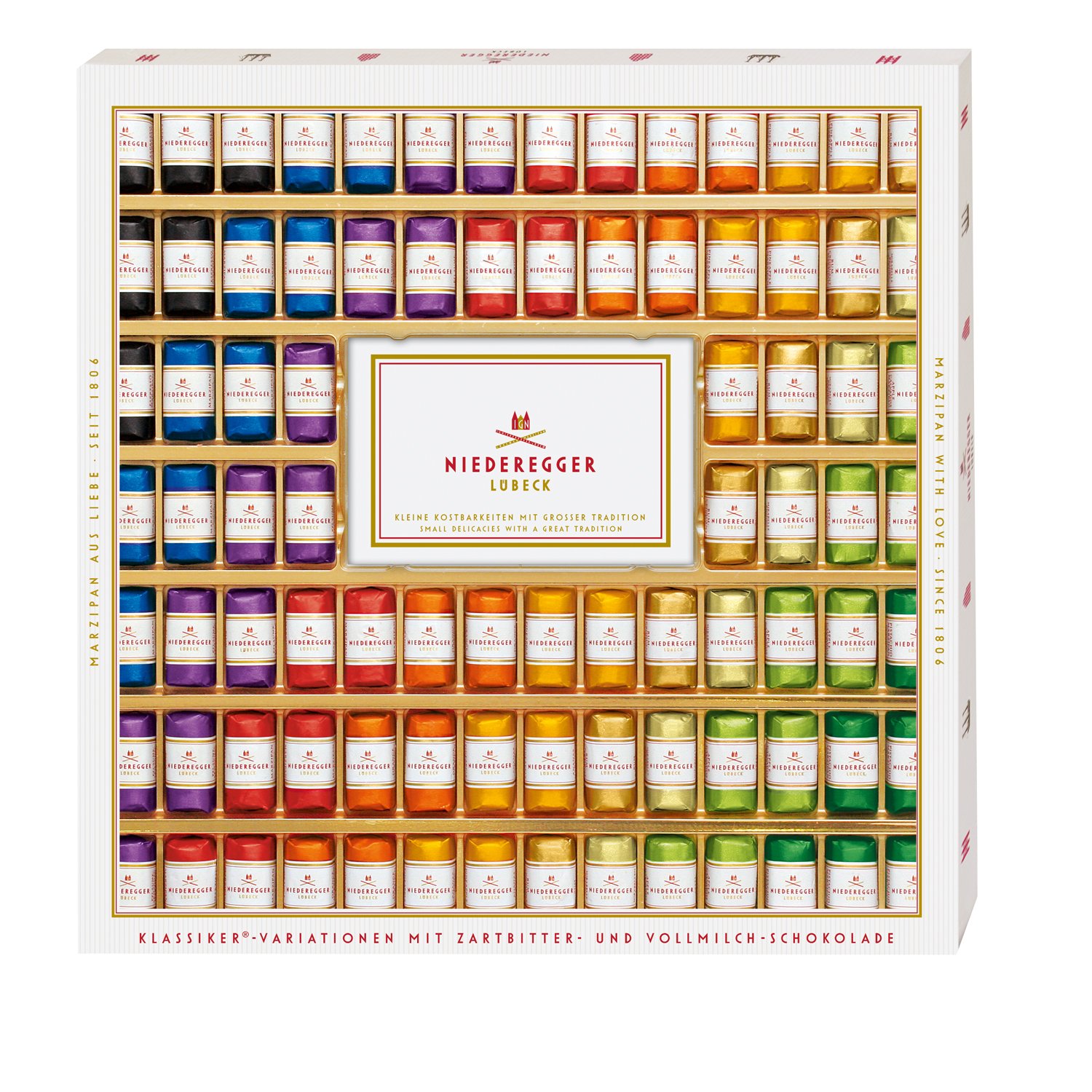 Giant gift box of assorted chocolate marzipan mini loaves - 10 flavours 1x1.075kg