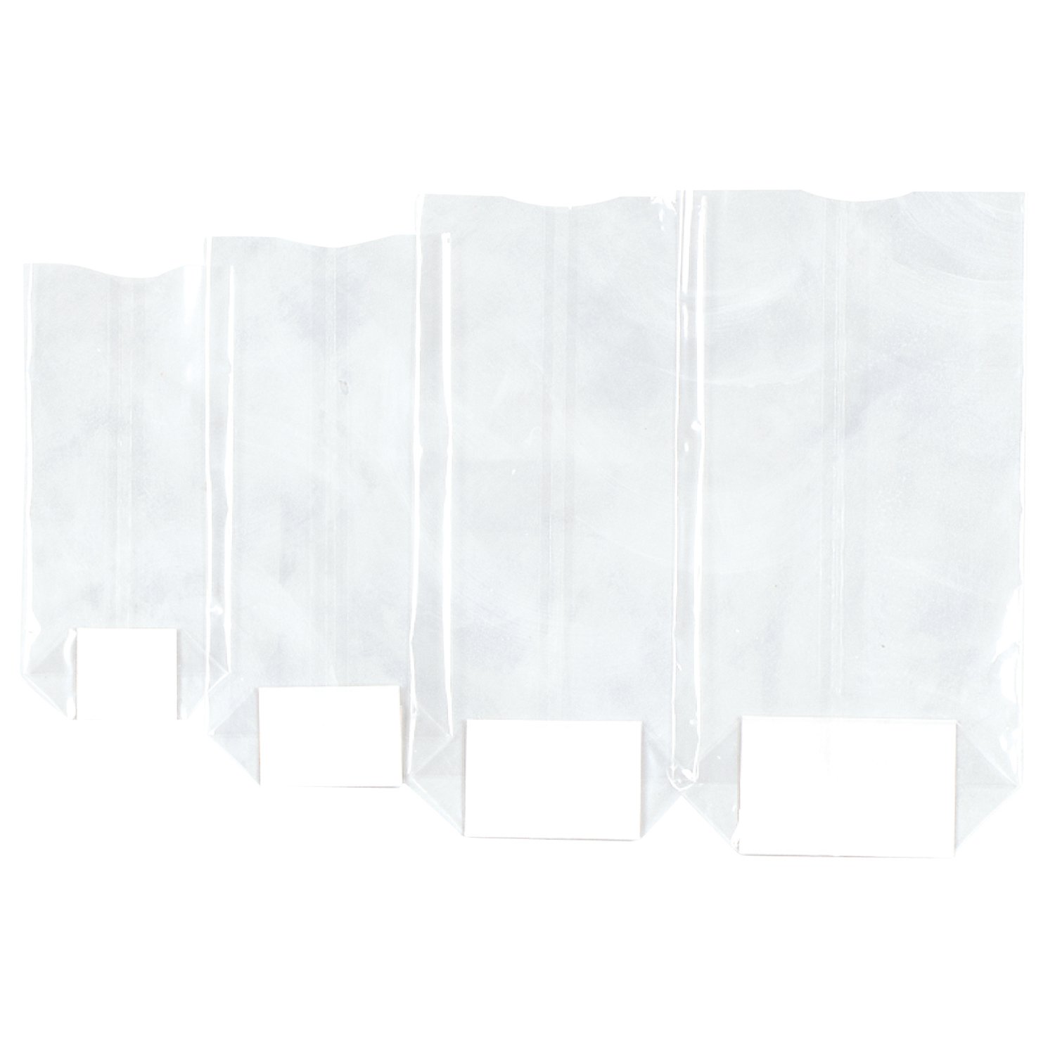 THS Packing - Medium clear block bottomed clear bags - 120 x 275mm x 100pcs