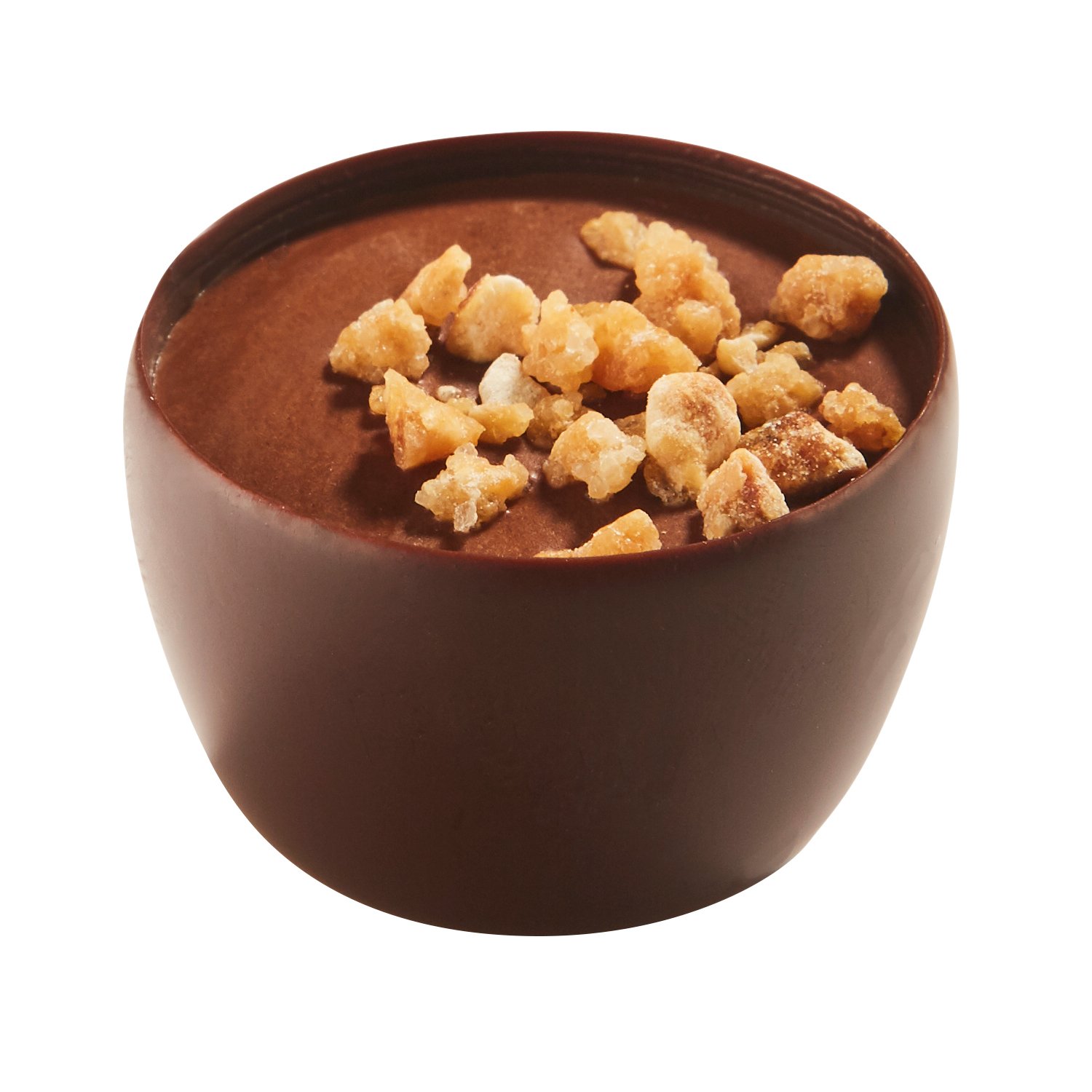 Pralibel - Cara - caramel in dark chocolate cup topped with brésilienne 15.5g x 1.03kg