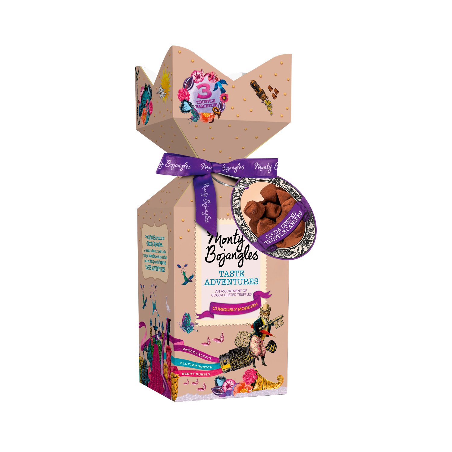 Taste Adventures tip top carton of assorted cocoa dusted truffles 6x130g