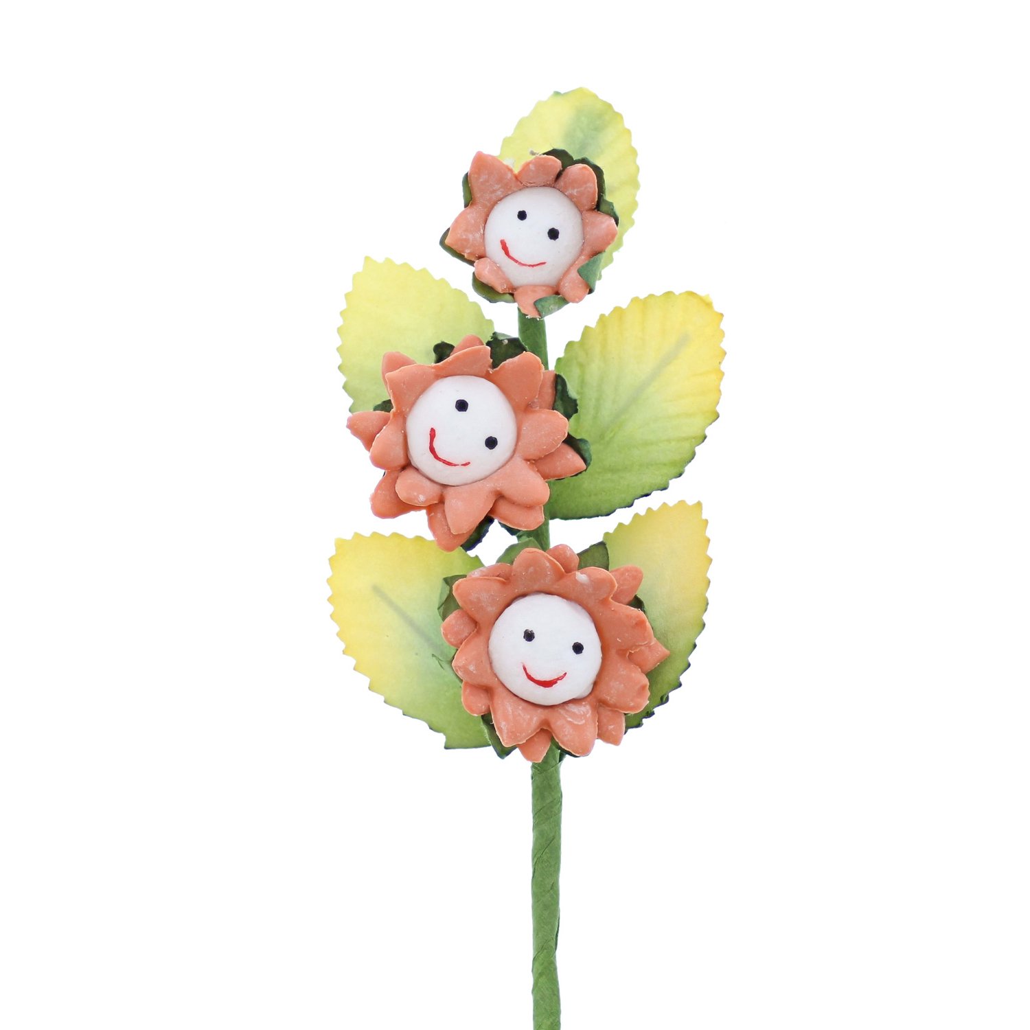 THS Packing - "Smile" 3 flowers orange design 16 x 5.5cm  x 144pcs