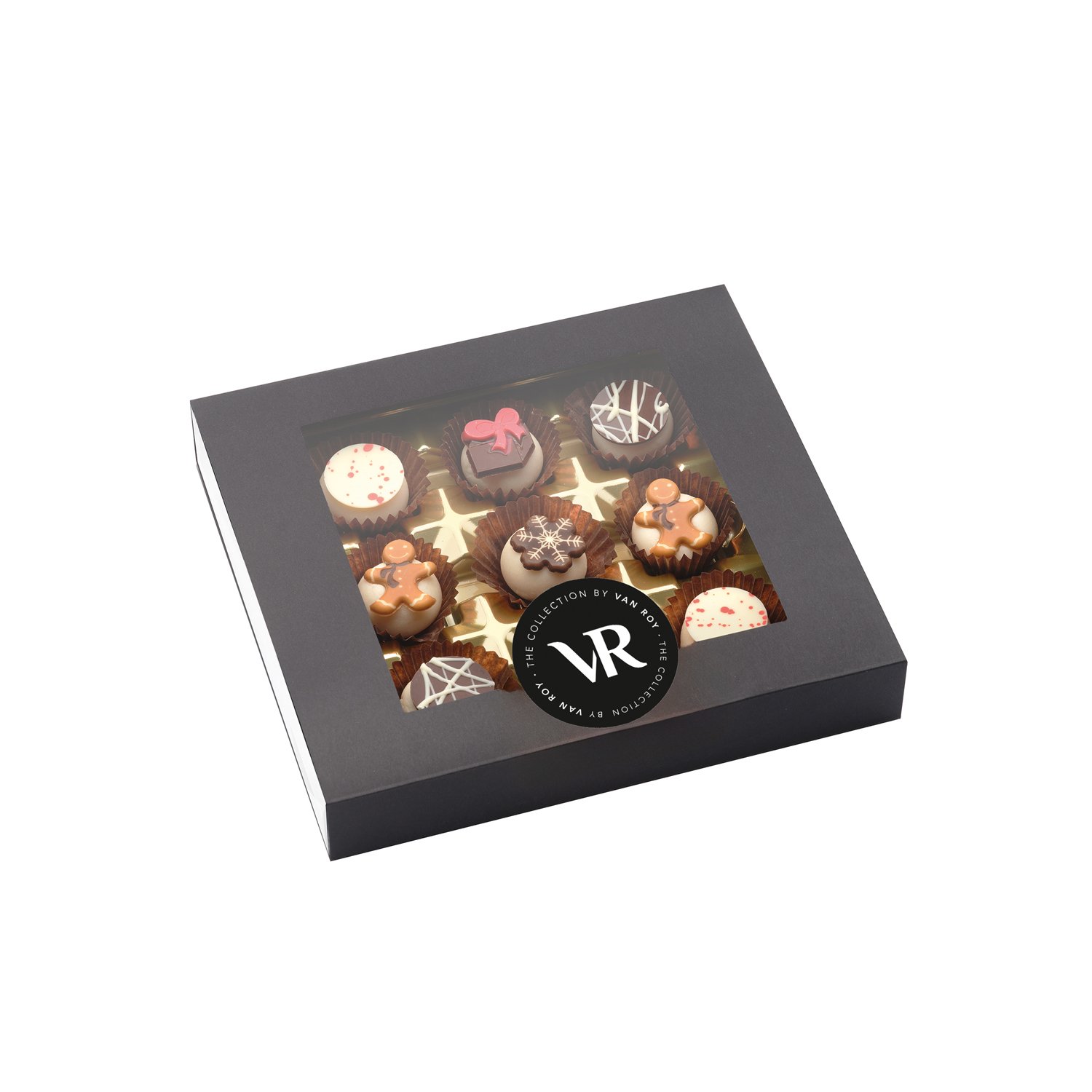 Christmas decorated marzipan pieces in window gift box 12x145g