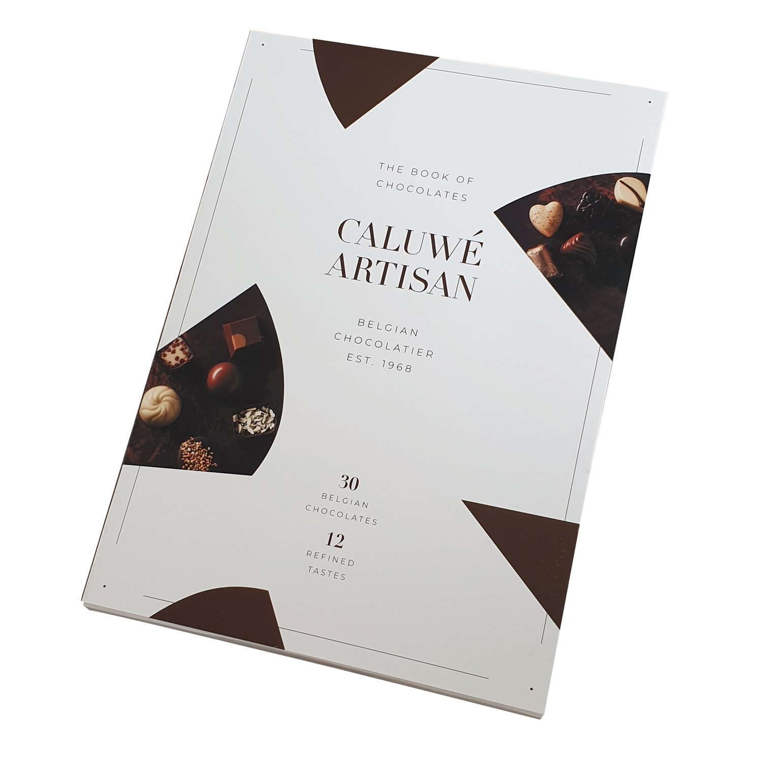 Caluw� Book of Chocolates - 30 chocolates 12 tastes (20 x 28 x 3.4cm) 8x385g
