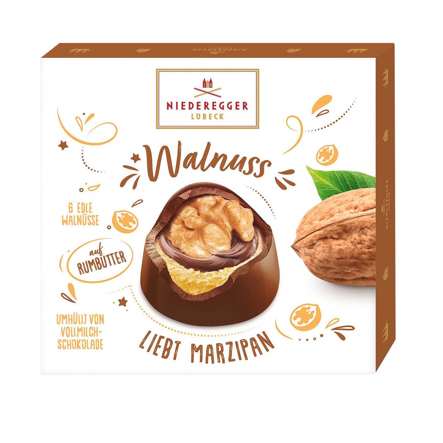 Walnut Loves Marzipan - walnut and marzipan in milk chocolate 8x102g