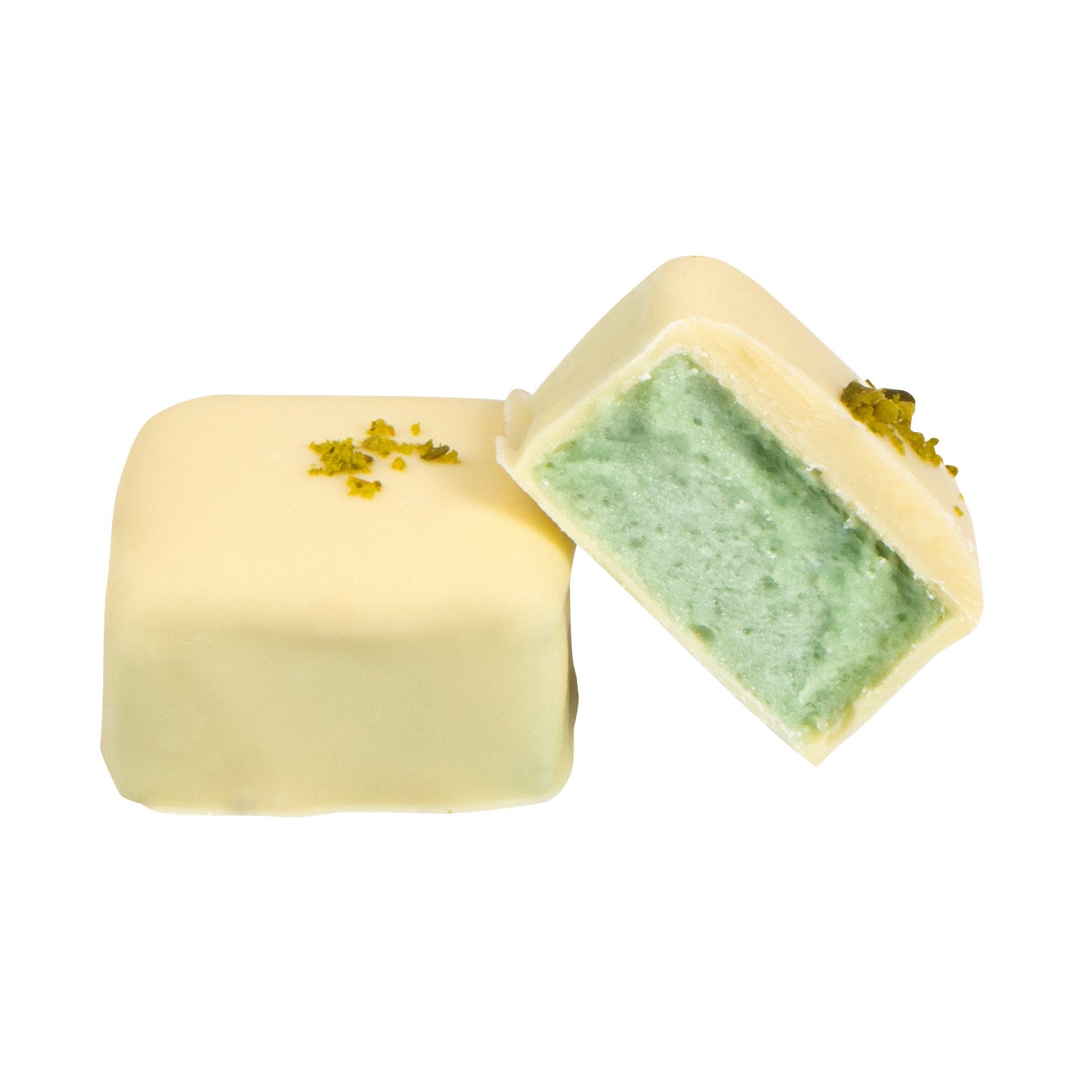 Mallows - Mallow Cubes - pistachio mallow in white chocolate 16g x 1.5kg