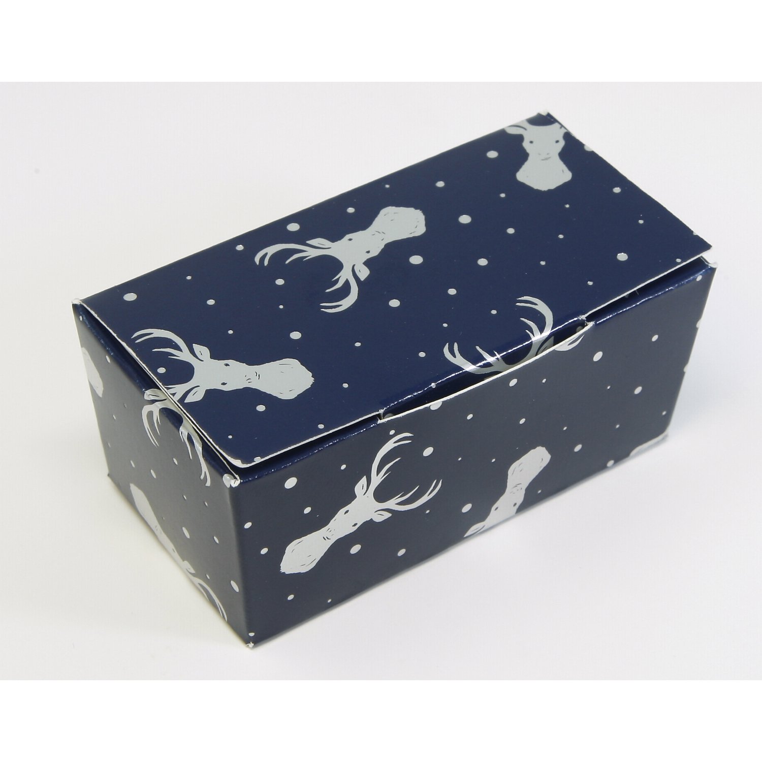 Navy with silver stag design 2 choc box - 25xpcs