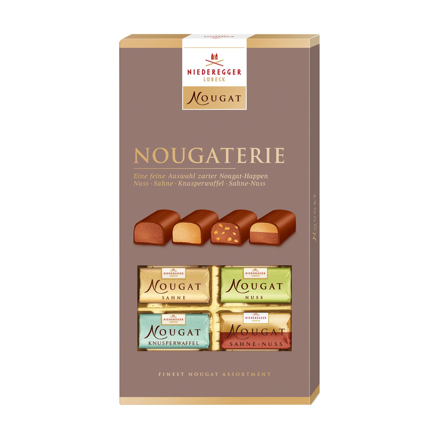 Nougaterie of mini loaves gift box - cream nut wafer nougat 10x200g