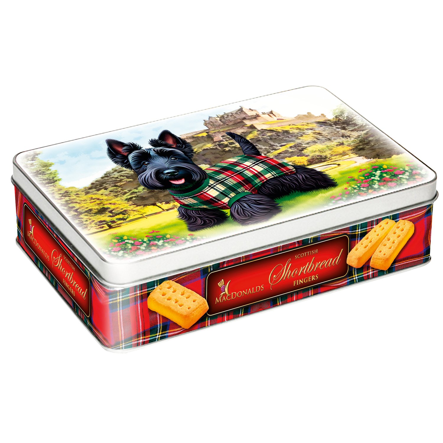 MacDonalds shortbread fingers in Scottie dog tin - VAT FREE 16x300g