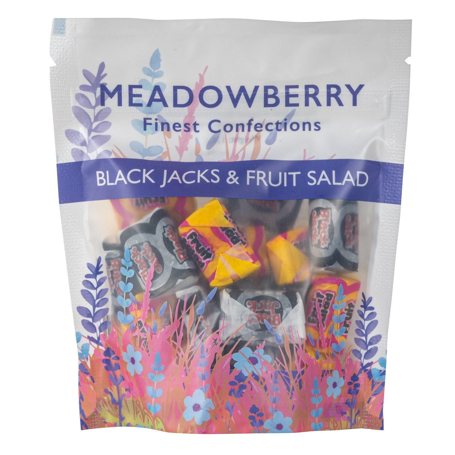 Meadowberry classics sweets - Black jacks & Fruit salad 12x120g